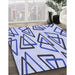 Machine Washable Transitional Blue Rug in a Family Room, wshpat974blu