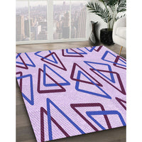 Patterned Purple Violet Purple Rug, pat974pur