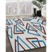 Machine Washable Transitional Mist Blue Rug in a Family Room, wshpat974