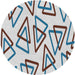 Sideview of Patterned Mist Blue Novelty Rug, pat974