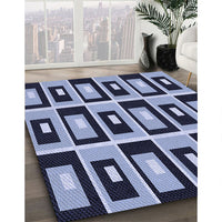 Patterned Blue Rug, pat975blu