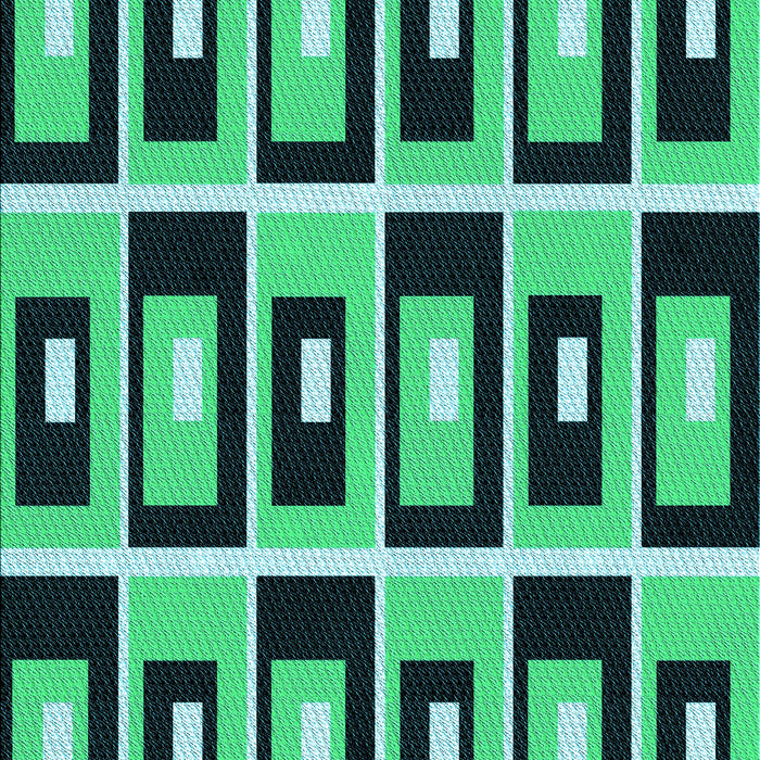 Patterned Deep Teal Green Rug, pat975lblu