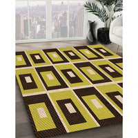 Patterned Golden Brown Yellow Rug, pat975org