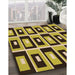 Machine Washable Transitional Golden Brown Yellow Rug in a Family Room, wshpat975org