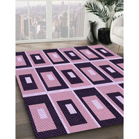 Patterned Plum Purple Rug, pat975pur