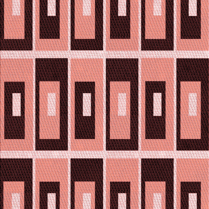 Patterned Vermilion Red Rug, pat975rd