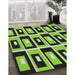 Machine Washable Transitional Yellow Green Rug in a Family Room, wshpat975