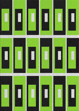 Patterned Yellowish Green Modern Rug, pat975