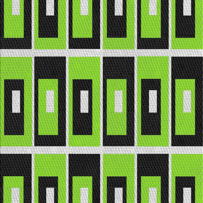 Patterned Yellowish Green Modern Rug, pat975