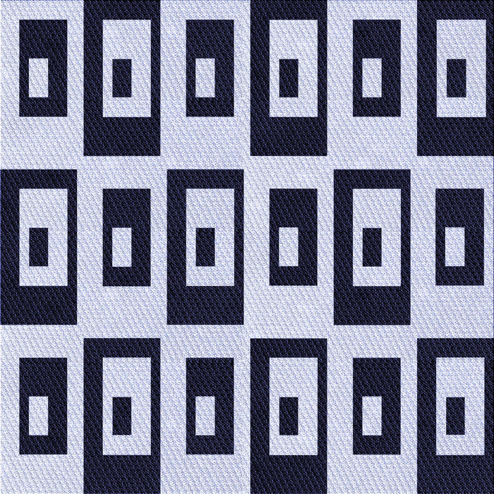 Round Patterned Dark Slate Blue Rug, pat976blu