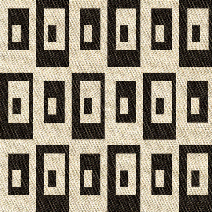 Round Patterned Milk Chocolate Brown Rug, pat976brn