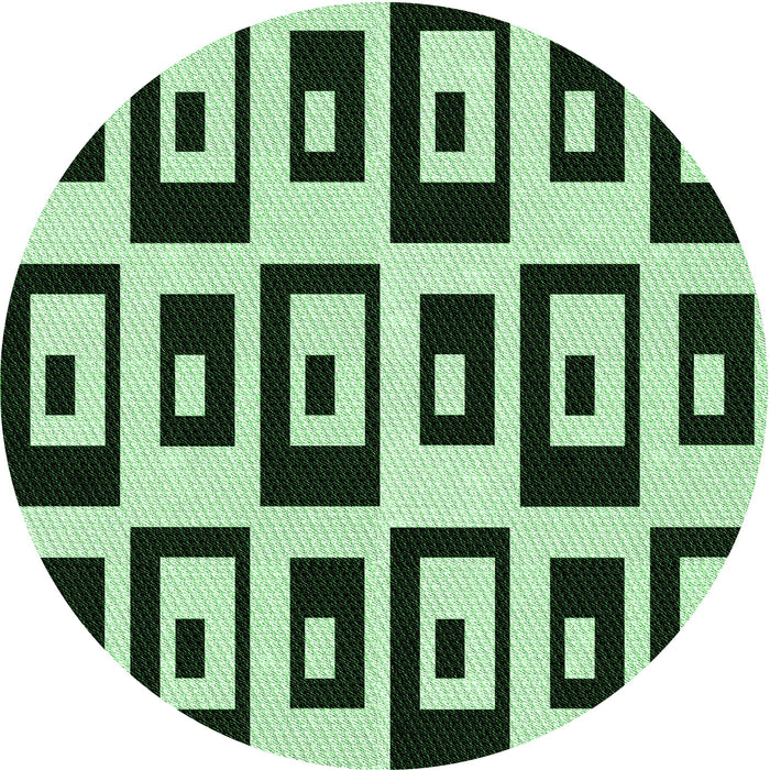 Square Machine Washable Transitional Dark Forest Green Rug in a Living Room, wshpat976grn