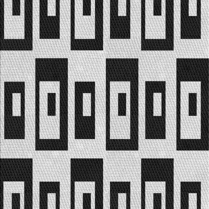 Patterned Charcoal Black Rug, pat976gry