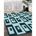 Machine Washable Transitional Deep-Sea Blue Rug in a Family Room, wshpat976lblu