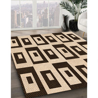 Patterned Deep Peach Orange Rug, pat976org