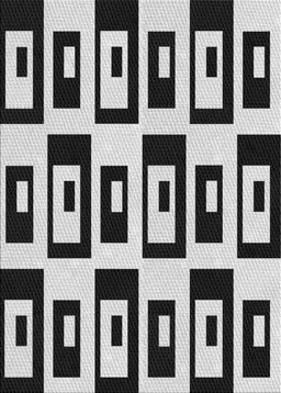 Patterned Charcoal Black Novelty Rug, pat976