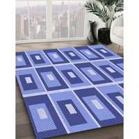 Patterned Blue Rug, pat977blu