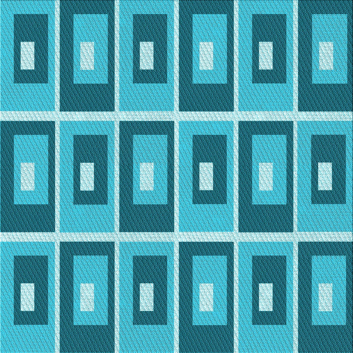 Round Machine Washable Transitional Dark Cyan Green Rug, wshpat977lblu