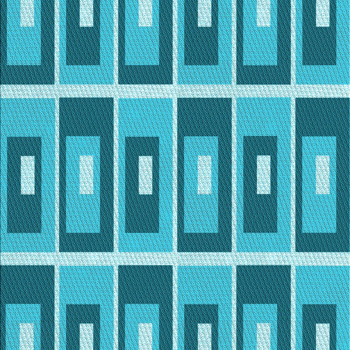 Patterned Dark Cyan Green Rug, pat977lblu