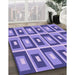 Machine Washable Transitional Amethyst Purple Rug in a Family Room, wshpat977pur