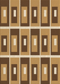 Machine Washable Transitional Saddle Brown Rug, wshpat978brn