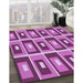 Machine Washable Transitional Violet Purple Rug in a Family Room, wshpat978pur