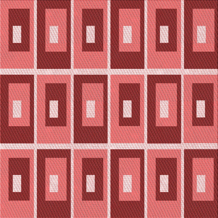 Round Patterned Red Rug, pat978rd