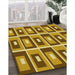 Patterned Saddle Brown Rug in Family Room, pat978yw