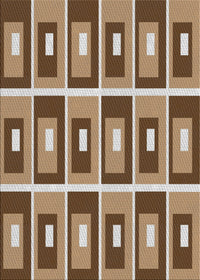 Machine Washable Transitional Brown Rug, wshpat978