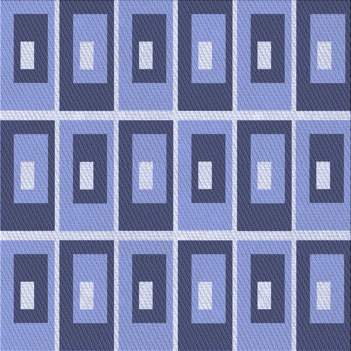 Round Patterned Sky Blue Rug, pat979blu