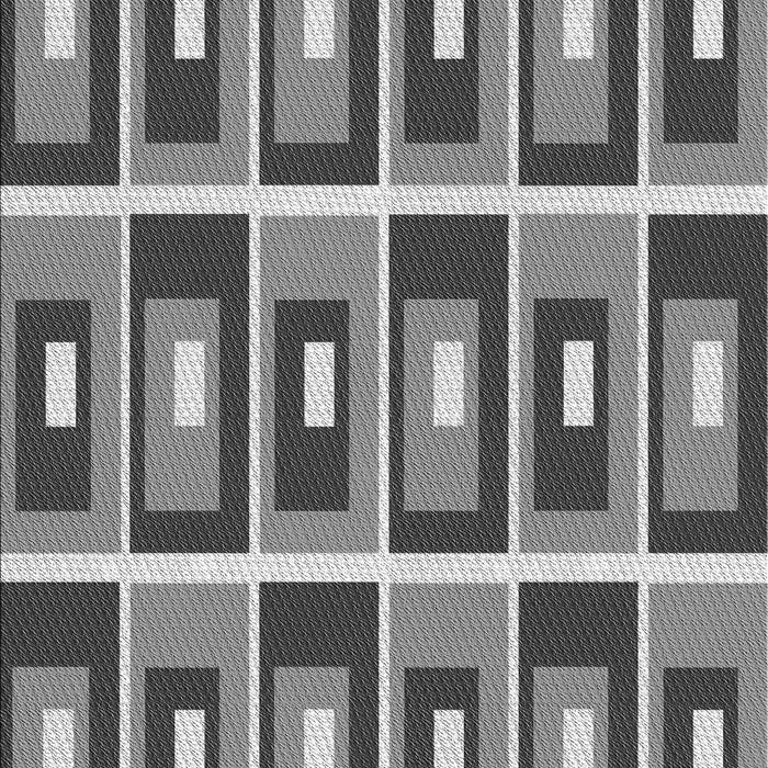 Patterned Black Rug, pat979gry