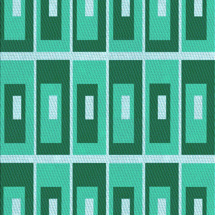 Patterned Turquoise Green Rug, pat979lblu