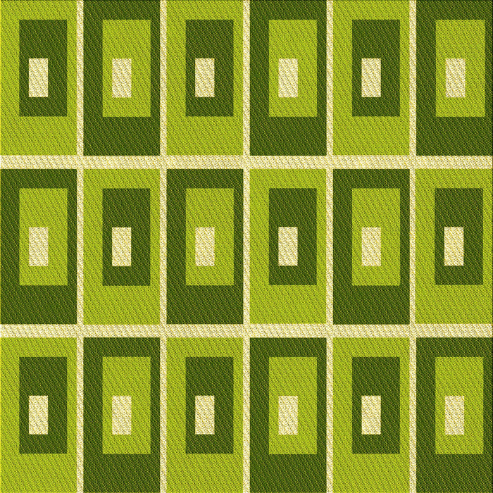 Round Patterned Green Rug, pat979yw