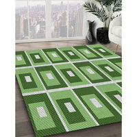 Patterned Shamrock Green Novelty Rug, pat979