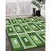 Patterned Shamrock Green Novelty Rug in Family Room, pat979