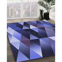 Patterned Blue Rug, pat98blu