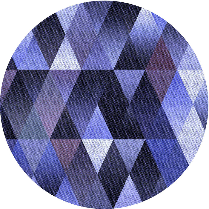 Square Patterned Blue Rug, pat98blu