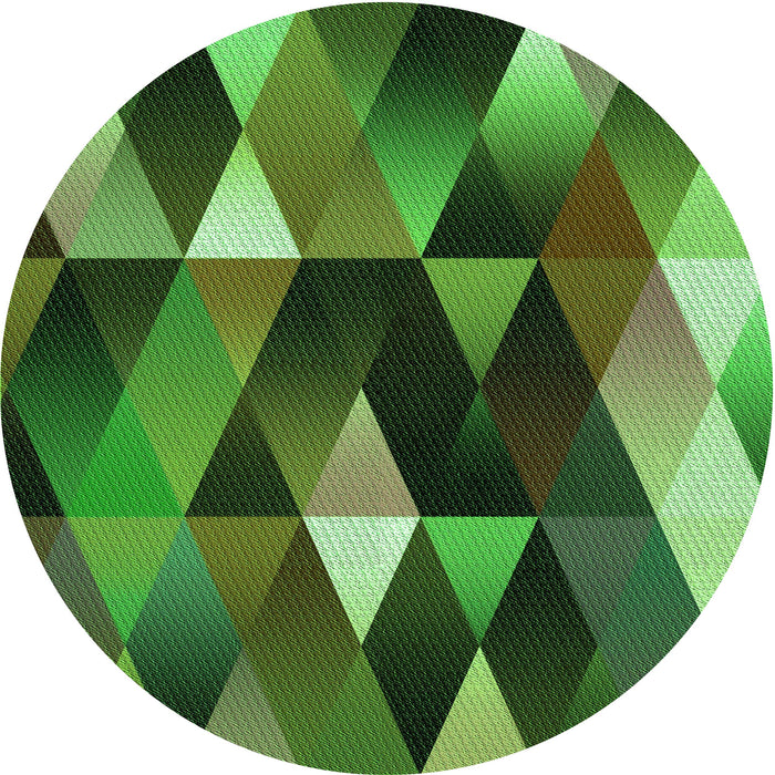 Square Patterned Dark Forest Green Rug, pat98grn