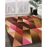 Patterned Orange Rug, pat98org