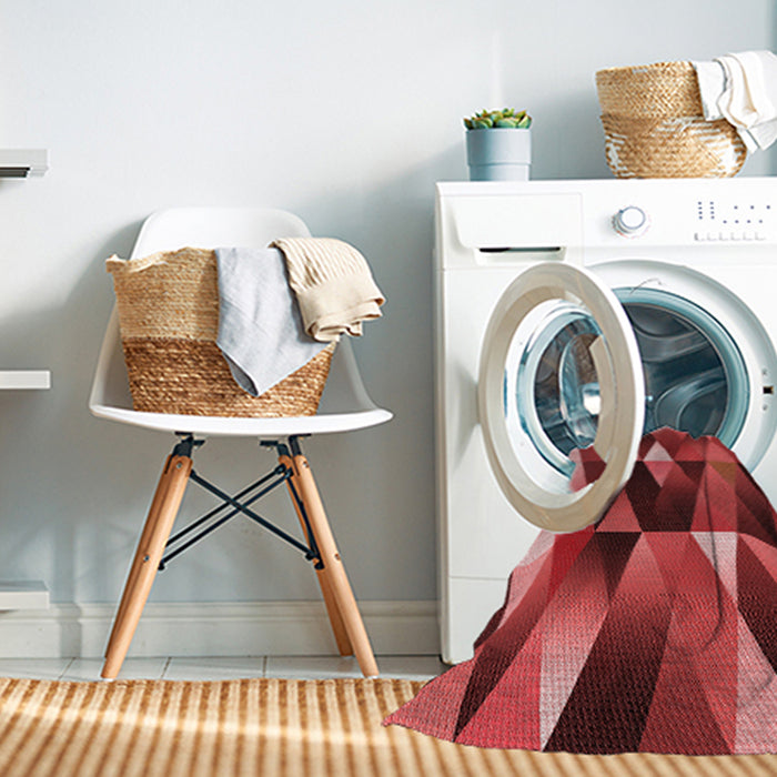 Machine Washable Transitional Red Rug in a Washing Machine, wshpat98rd
