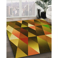 Patterned Red Brown Rug, pat98yw