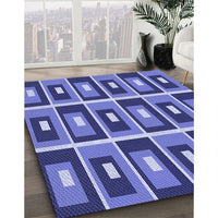 Patterned Purple Mimosa Purple Rug, pat980blu