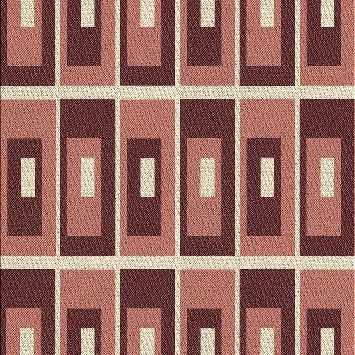 Patterned Brown Red Rug, pat980brn