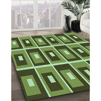 Patterned Green Rug, pat980grn