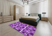 Patterned Purple Rug in a Bedroom, pat980pur