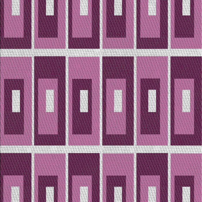 Patterned Dark Raspberry Purple Novelty Rug, pat980