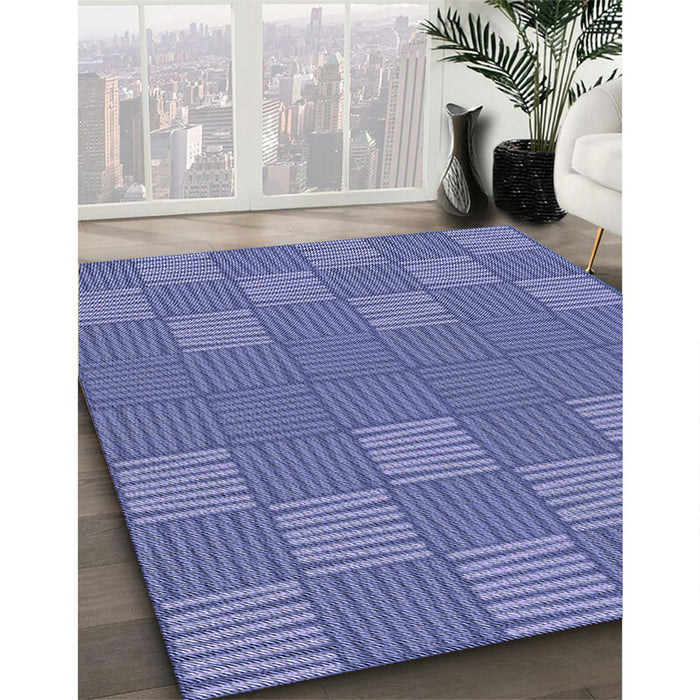 Machine Washable Transitional Sky Blue Rug in a Family Room, wshpat981blu