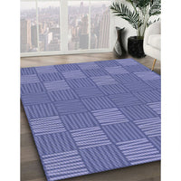 Patterned Sky Blue Rug, pat981blu