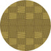 Square Patterned Dark Bronze Brown Rug, pat981brn