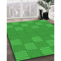 Patterned Lime Green Rug, pat981grn